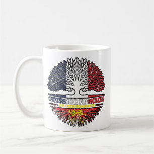 Caneca De Café Normandia Norman França França Árvore Bandeira