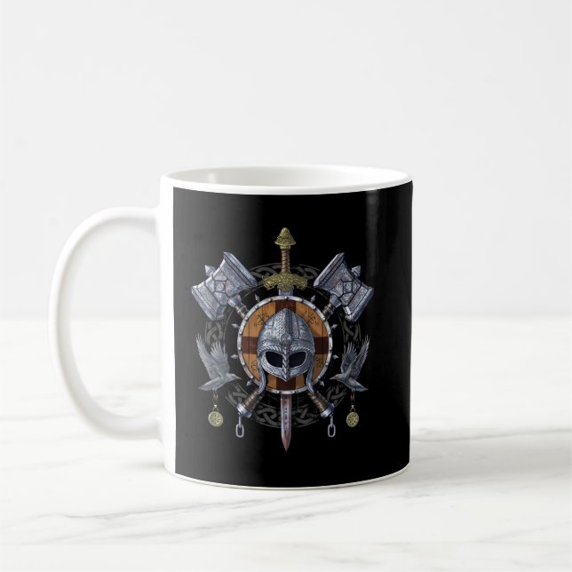 Caneca De Café Norse Viking Warrior Armory (Esquerda)