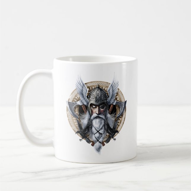 Caneca De Café Norse Warrior God Odin (Esquerda)