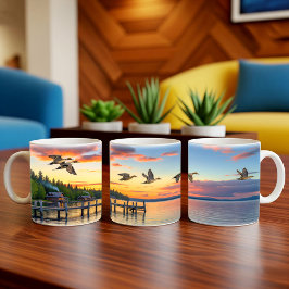 Caneca De Café Norte Pintail Dups Digital Mug Wrap Design