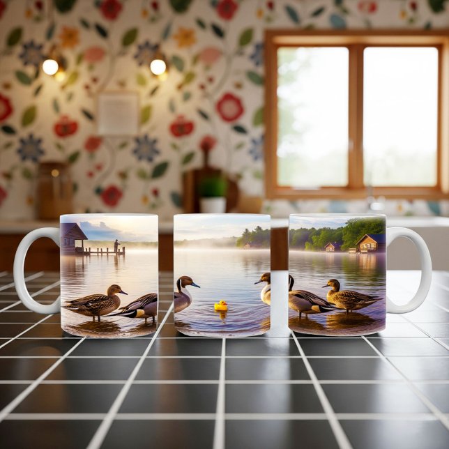 Caneca De Café Norte Pintail Dups Digital Mug Wrap Design (Criador carregado)