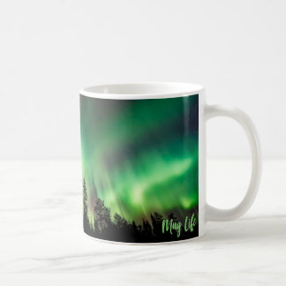 Caneca De Café Norte Verde Brilhante Luz Fotografia Mug
