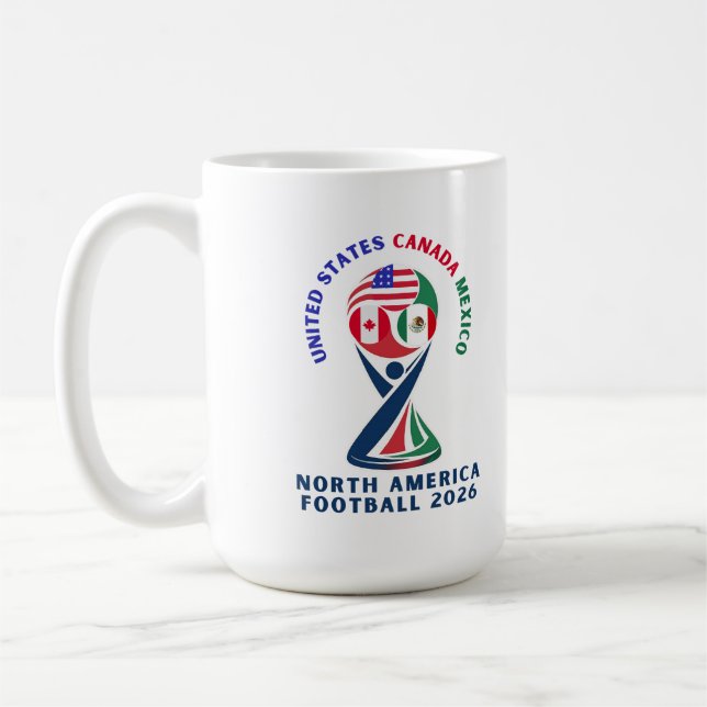 Caneca De Café North America Football 2026 | USA Canada Mexico (Esquerda)