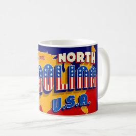 Caneca De Café North Carolina Patriotic Greeting Mug