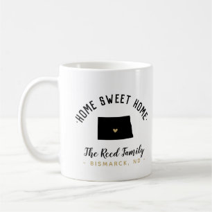 Caneca De Café North Dakota Home Sweet Home Family Monograma Mug