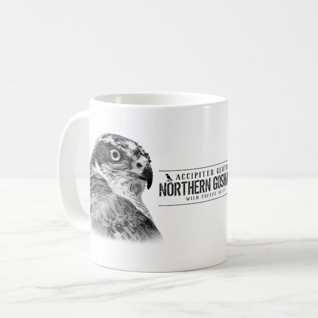 Caneca De Café Northern Goshawk (Frente Esquerda)