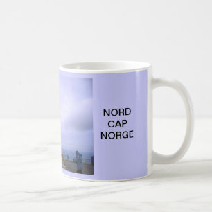 Caneca De Café Noruega, cabo norte, símbolo do globo