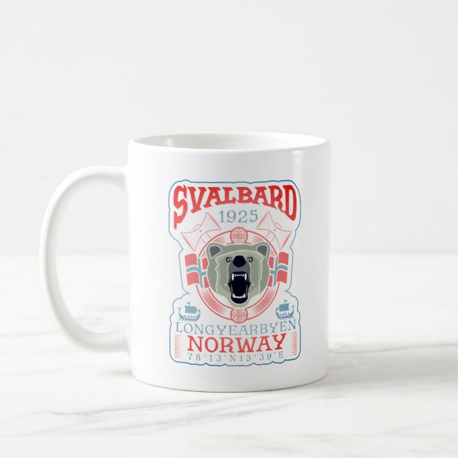 CANECA DE CAFÉ NORUEGA SVALBARD LONGYEARBYEN. (Esquerda)
