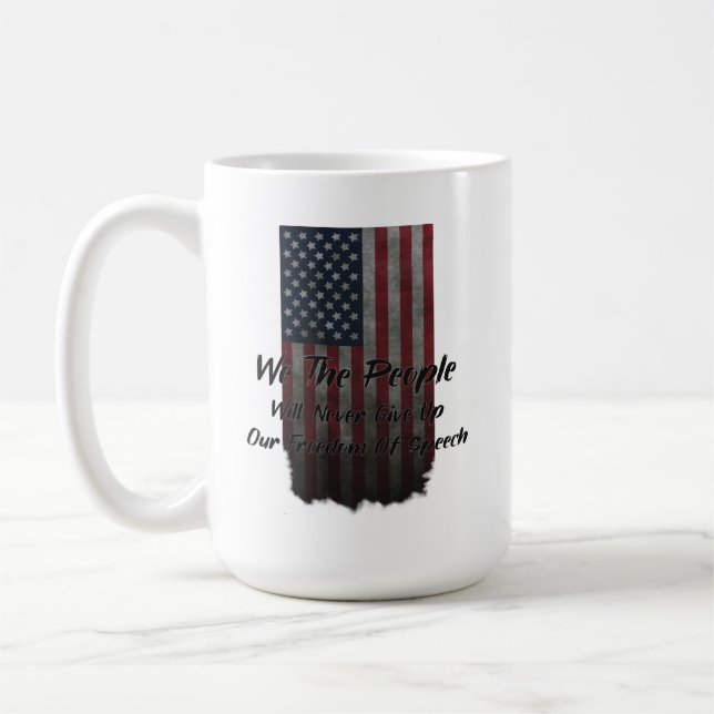 Caneca De Café Nós, a bandeira Pessoas americana, Liberdade de Ex (Esquerda)