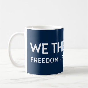 Caneca De Café NÓS, A Liberdade PESSOAS, Igualdade de Paz   Azul