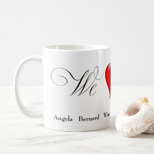 Caneca De Café Nós Amamos Mamãe com nomes