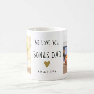 Caneca De Café Nós Amamos Você Bônus Pai 2 Colagem de Fotos Padra