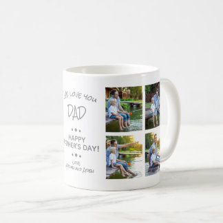 Caneca De Café Nós Amamos Você Papai 8-Foto Colagem Feliz Dia dos