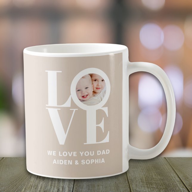Caneca De Café Nós Amamos Você Papai Foto (Criador carregado)