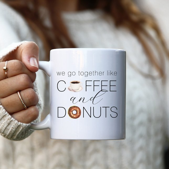 Caneca De Café Nós Combinamos Juntos Como Café & Donuts (Criador carregado)