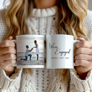 Caneca De Café Nós Estamos Noivos Foto Ano Noivado