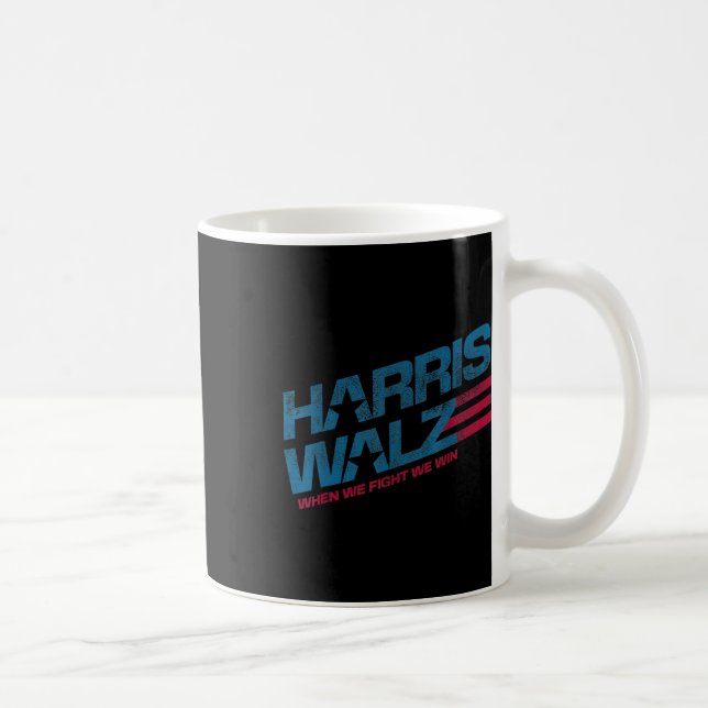 Caneca De Café Nós lutamos para ganhar Kamala Harris Lady Boho (Direita)
