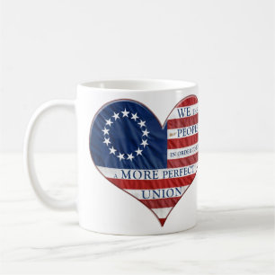 Caneca De Café Nós, o Pessoas American Flag Heart
