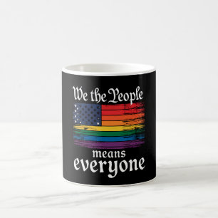 Caneca De Café Nós O Povo Significa Todos Bandeira EUA LGBTQ