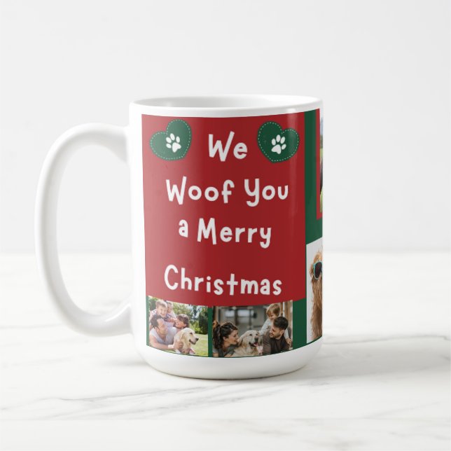 Caneca De Café Nós Te Acreditamos Que Feliz Natal Família Pet Fot (Esquerda)