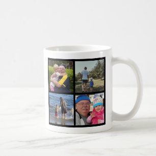 Caneca De Café Nós te amamos Avô Colagem de Fotos Personalizada