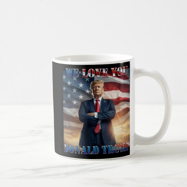 Caneca De Café Nós Te Amamos Donald Trump (Direita)