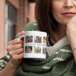 Caneca De Café Nós Te Amamos Mamãe | Colagem de Fotos Personaliza
