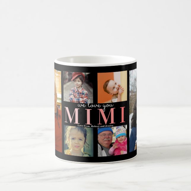 Caneca De Café Nós Te Amamos Mimi | Café de Colagem de Fotos Pers (Centro)