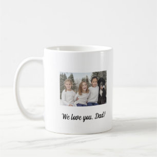 Caneca De Café Nós te amamos Pai Colagem personalizada de fotos 