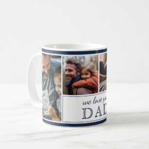 Caneca De Café Nós Te Amamos Papai Colagem de 4 Fotos Dia dos Pai