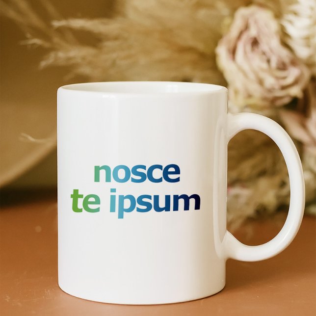 Caneca De Café Nosce Te Ipsum-Know Thyself-Expressões (Criador carregado)