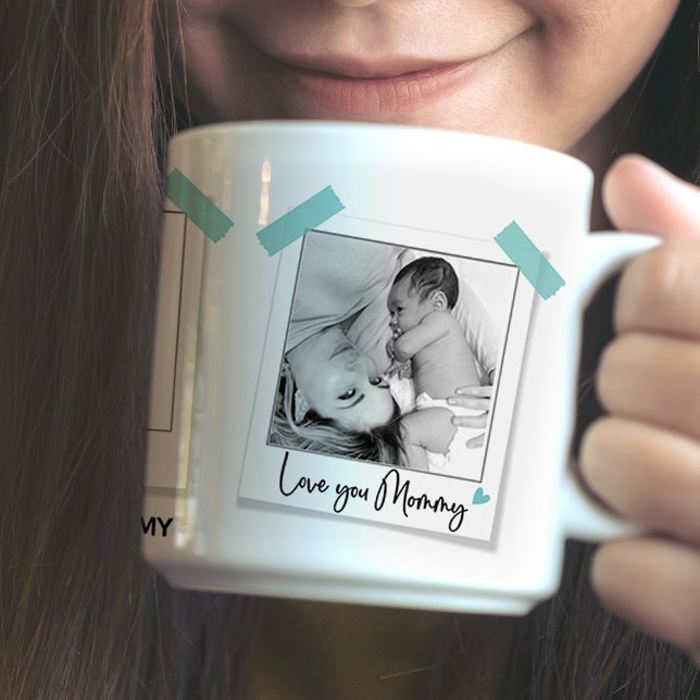Caneca De Café Nossa História de Amor | Pia-Mãe Pinta Pasta-Foto  (Criador carregado)