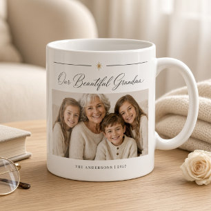 Caneca De Café Nossa Linda Vovó Foto Personalizada dos Netos