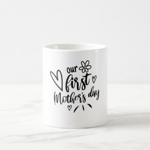 Caneca De Café Nossa Primeira Dia de as mães Mãe Correspondência