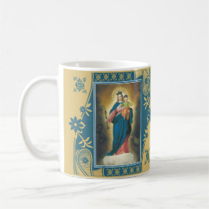 Caneca De Café Nossa senhora Ajuda dos cristãos com bebê Jesus