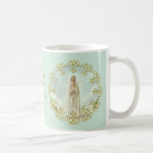Caneca De Café Nossa senhora da grinalda Dourado do laço de