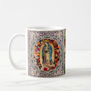 Caneca De Café Nossa Senhora de Guadalupe Virgem Maria Lace Catól