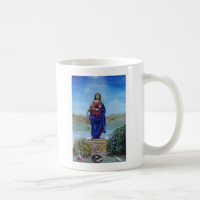 Caneca De Café NOSSA SENHORA DE LUZ Madonna de Conceito Imaculado (Direita)