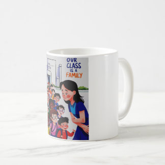 Caneca De Café Nossa Turma é uma Família para Mulheres