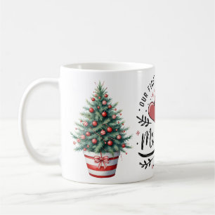 Caneca De Café Nosso 1º Natal como Sr e Sra Mug