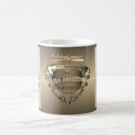 Caneca De Café "Nosso 8º aniversário do casamento em bronze"+Foto