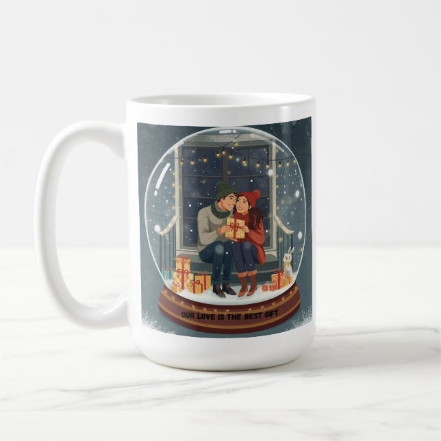 Caneca De Café Nosso Amor é o Melhor Presente – Amantes Aconchega (Esquerda)