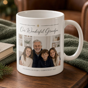 Caneca De Café Nosso Avô Maravilhoso Foto Personalizada dos Netos