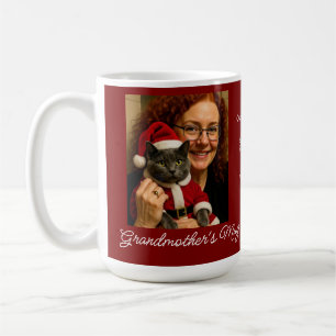 Caneca De Café Nosso Melhor Natal Personalizado, Foto do Gato e d