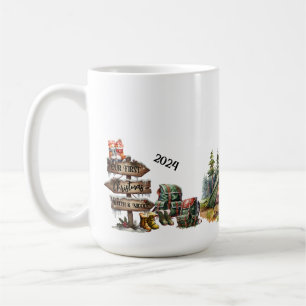 Caneca De Café Nosso primeiro Casal de Natal, recém-casado