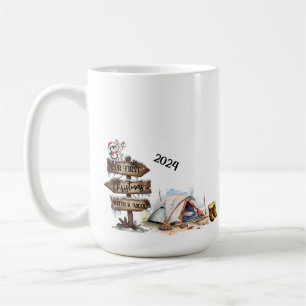 Caneca De Café Nosso Primeiro Casal Russo de Natal Recém Acampado