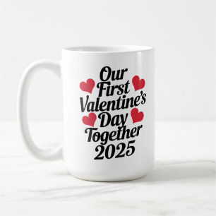 Caneca De Café Nosso Primeiro Dia de os namorados Juntos 2025