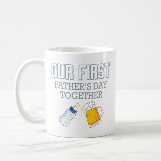 Caneca De Café Nosso primeiro Dia de os pais 👨 ‍ 👶 ❤️ (Esquerda)