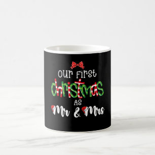 Caneca De Café Nosso Primeiro Natal Como Sr. E Sra. Marido Esposa