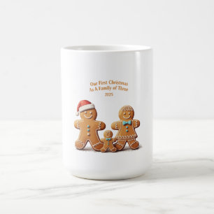 Caneca De Café Nosso Primeiro Natal como uma Família de Três 2025